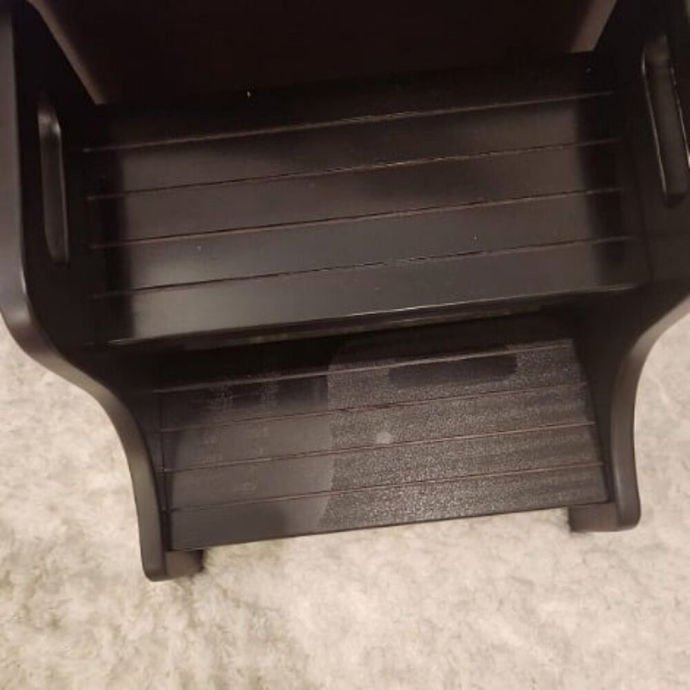 Wooden Two Step Stool - Heavy Duty 2 Step Stool - Holds up to 400Lb